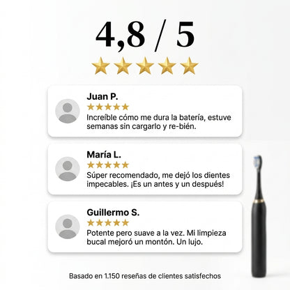 Cepillo de dientes Electrino 3 cabezales 5 velocidades